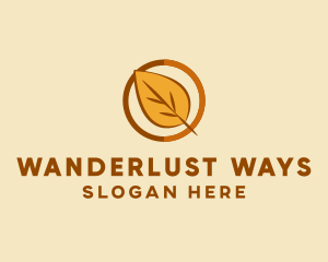 Natural Autumn Leaf logo design