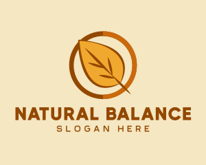 Natural Autumn Leaf logo