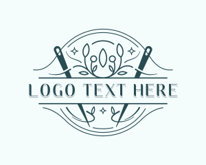 Stitching Embroidery Tailor logo design