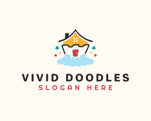 Kindergarten Preschool House logo design