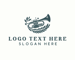 Trumpet Musical Performer logo design