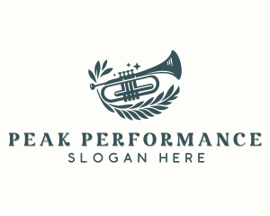 Trumpet Musical Performer logo design