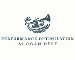 Trumpet Musical Performer logo design