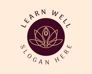 Wellness Yoga Lotus logo design