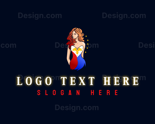 Filipina Fashion Dress Logo