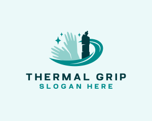Cleaning Gloves Sprayer Sanitation logo