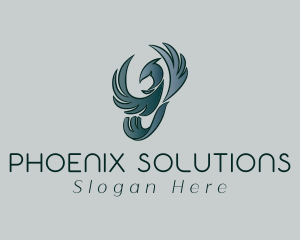 Phoenix Bird Wings logo design