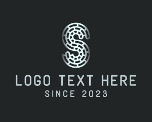 Metallic Labyrinth Letter S Company logo