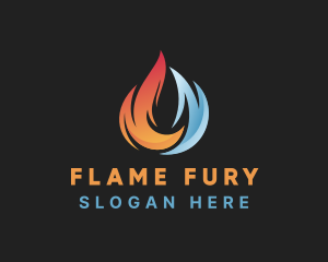 Torch Ice Flame  logo design