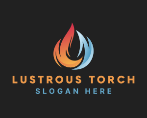 Torch Ice Flame  logo design