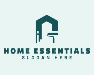 Home Paint Roller logo design