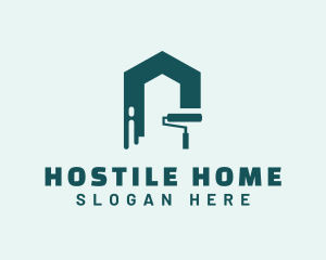 Home Paint Roller logo design