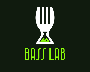 Fork Lab Flask  logo design