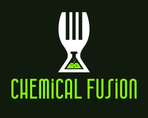 Fork Lab Flask  logo design