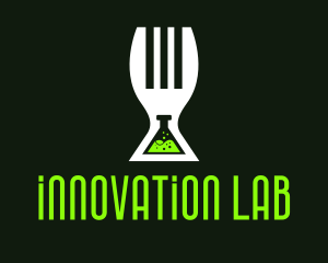 Fork Lab Flask  logo design