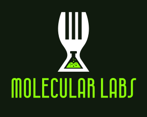 Fork Lab Flask  logo design