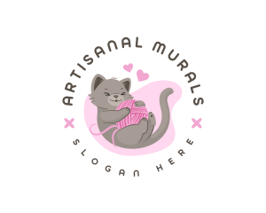 Craft Yarn Cat logo design