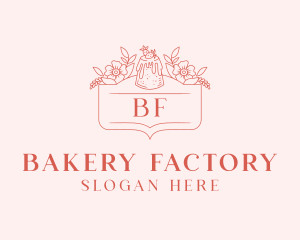 Bakery Strawberry Cake logo design