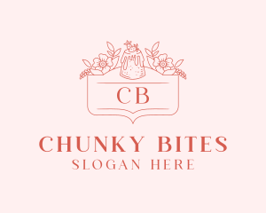 Bakery Strawberry Cake logo design