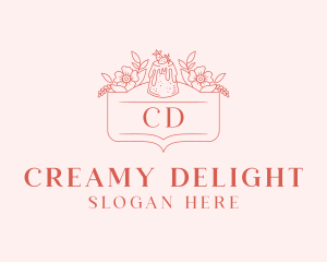 Bakery Strawberry Cake logo design