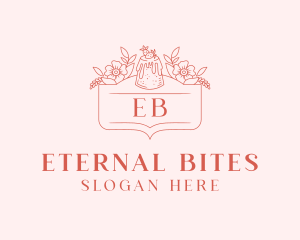 Bakery Strawberry Cake logo design