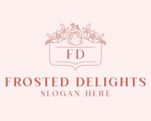 Bakery Strawberry Cake logo design