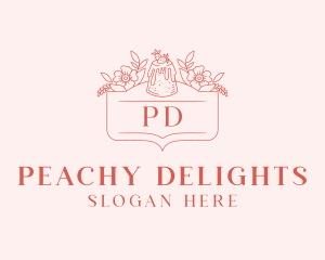 Bakery Strawberry Cake logo design