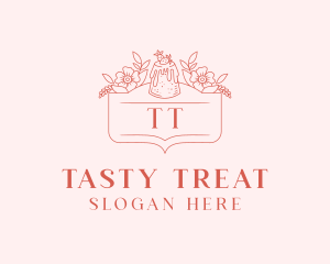 Bakery Strawberry Cake logo design