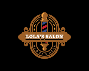 Barber Pole Salon logo design