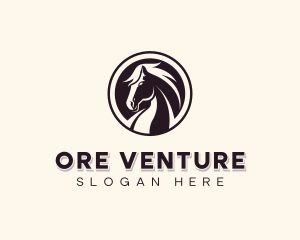 Horse Equestrian Stallion logo design