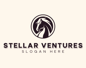 Horse Equestrian Stallion logo design