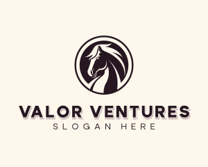 Horse Equestrian Stallion logo design