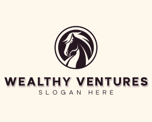 Horse Equestrian Stallion logo design