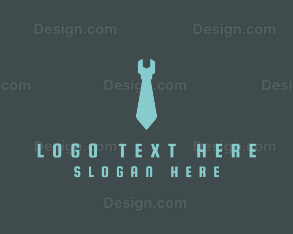 Business Wrench Necktie Logo