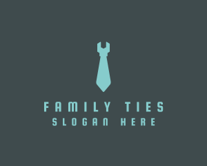 Business Wrench Necktie logo design