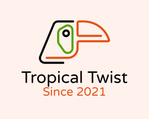 Tropical Toucan Face logo design