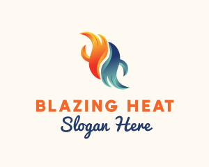 Hot & Cold Ventilation logo design