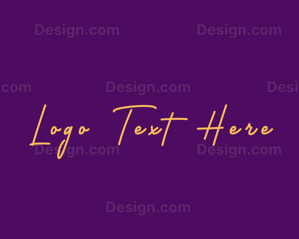 Golden Premium Text Logo