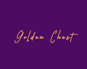 Golden Premium Text logo design