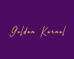 Golden Premium Text logo design