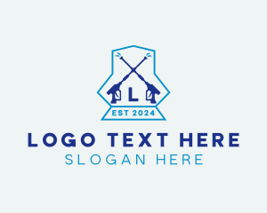 Pressure Washer Disinfection Cleaning logo design