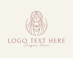 Feminine Woman Maiden logo design