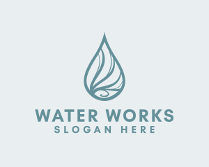 Water Liquid Droplet logo design