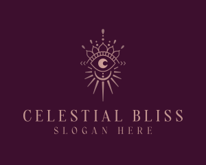 Boho Eye Celestial logo design