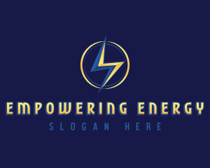 Power Lightning Voltage logo design