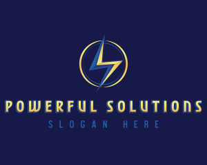 Power Lightning Voltage logo design