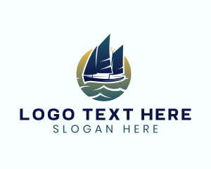 Yacht Sea Sailing logo design