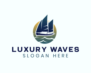 Yacht Sea Sailing logo design