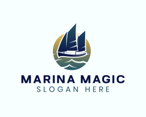 Yacht Sea Sailing logo design