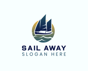 Yacht Sea Sailing logo design